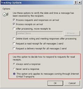 E-mail Options Window