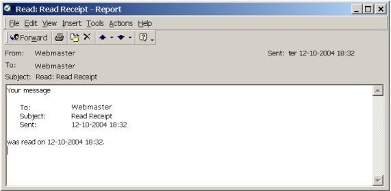 Corporate Outlook Read Receipt