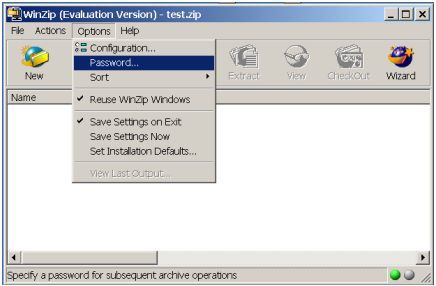 WinZip Password Protection