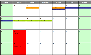 4-5-4 Monthly Fiscal Calendar (Click to Enlarge)