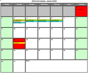 Traditional Monthly Format (Click to Enlarge)