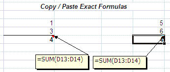 Copy Exact Formulas